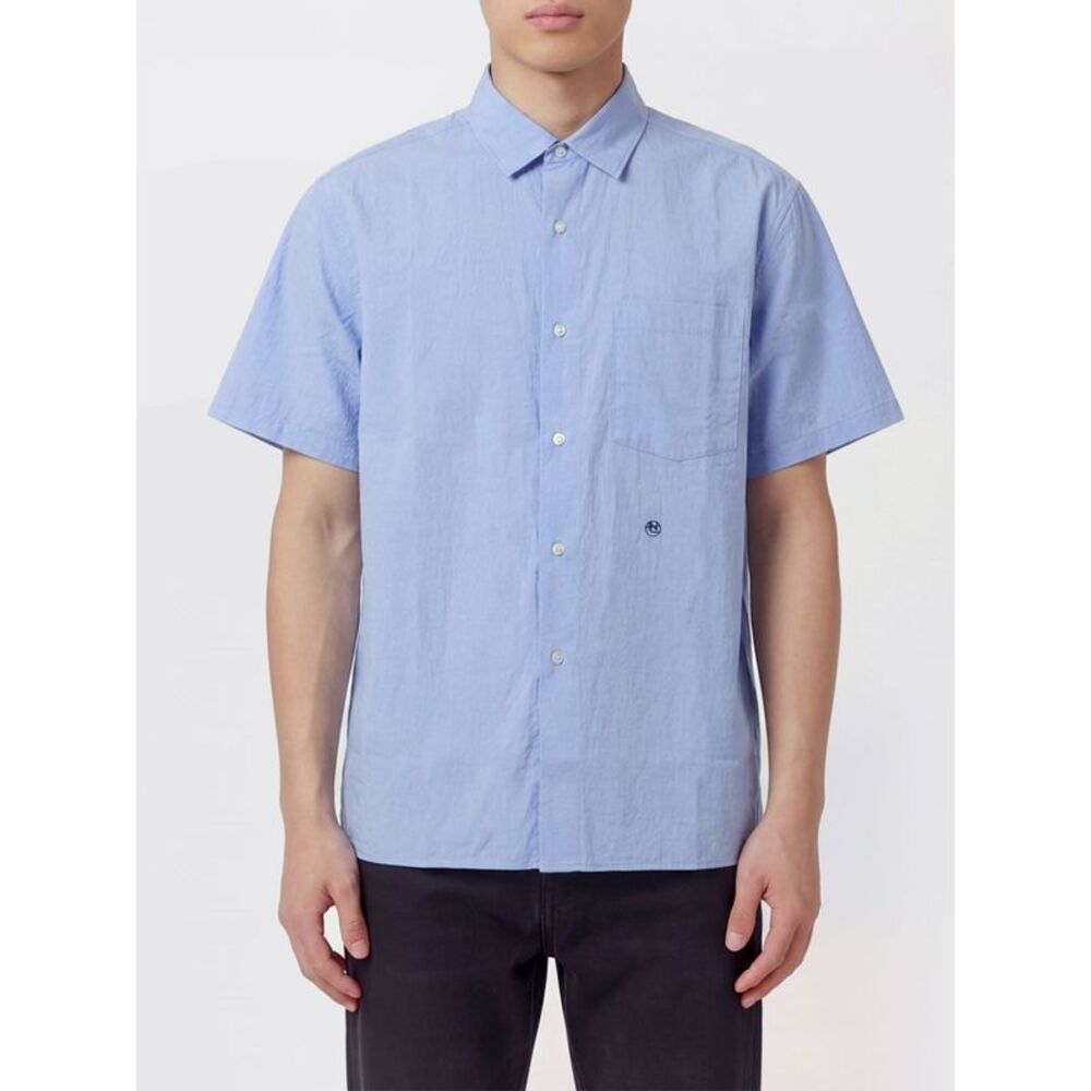Nanamica Shirt Men Gnawed Blue